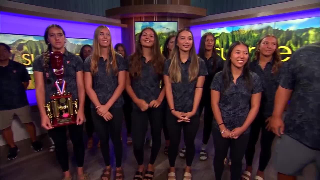 Iolani girls volleyball team wins 5th state title - YouTube