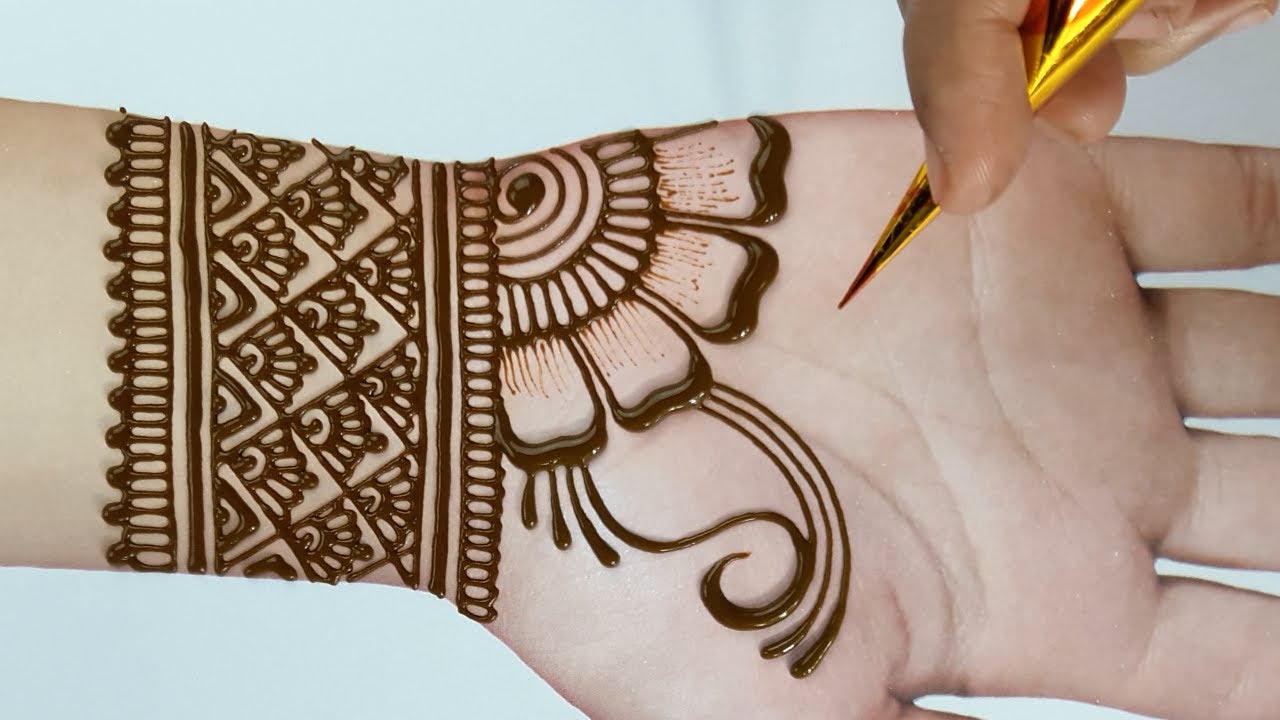 Beautiful easy mehndi - Arabic easy mehndi designs for front hands ...
