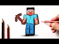 Как нарисовать Майнкрафт 🔨 Minecraft Steve drawing