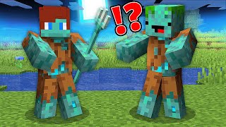 How Mikey and JJ Became DROWNED Zombie in Minecraft ?  ( Maizen )