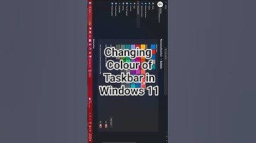 Changing Colour of taskbar in Windows 11 #Shorts
