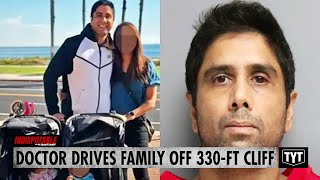 Depressed Doctor Purposely Drives Family Off Cliff, Gets Charged