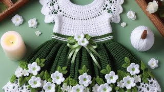 💯 BEAUTIFUL CROCHET PRINCESS DRESS DESIGNS FOR BABY GIRL 😍🥰||#crochet #baby #dress #girl