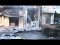 شام حمص الرستن 28 1 2012 دبابات مدمرة احدى عمليات الجيش الحر