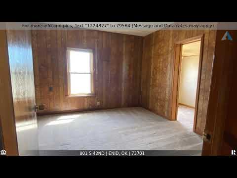 801 S 42nd, Enid, OK home video tour