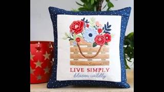 A1 Vacuum & Sewing Reno is live! Kimberbell County Blooms Pillow Stitch Out with Jeanne