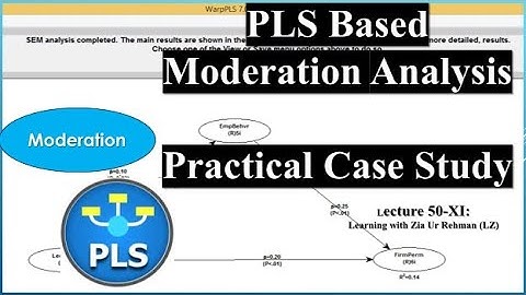 Moderation Analysis | PLS based SEM | A Practical Case Study in WarpPLS 7.0 (L50/11-I)