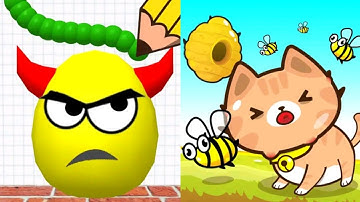 Draw To Smash Logic Puzzle VS Save The Cat Satisfying ASMR Gameplay (Android, ios) (New Update)