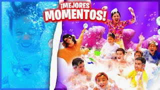 CARRERAS CON INFLABLES EN LA PISCINA *la vecibanda y los meñiques de la casa*