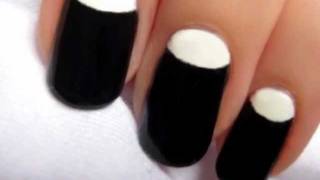 Half Moon Manicure Nail Art