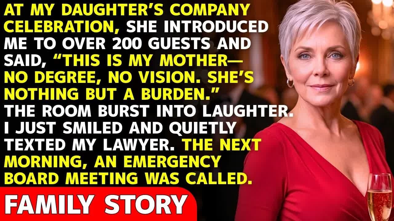 “You’re Just a Burden,” My Daughter Humiliated Me at Her Party—So I Bought Her Business
