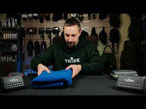 Рушник з мікрофібри 90х180 см в чохлі Tribe Pocket Towel T-LC-0001-2XL-army-green, видео 1