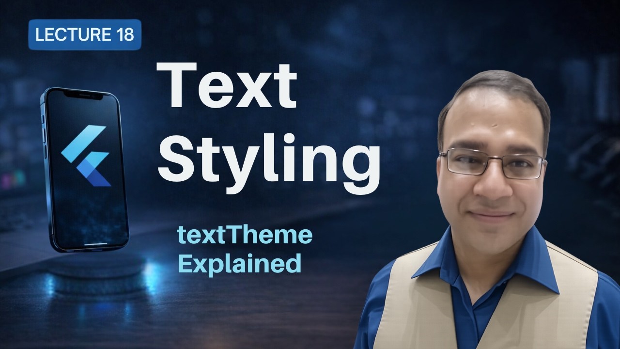 Flutter Text Widget Styling with ThemeData | textTheme Explained | Urdu ...