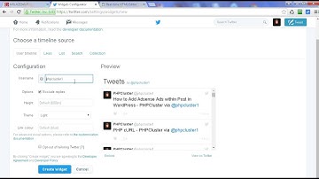 How to create twitter widget for website or blog