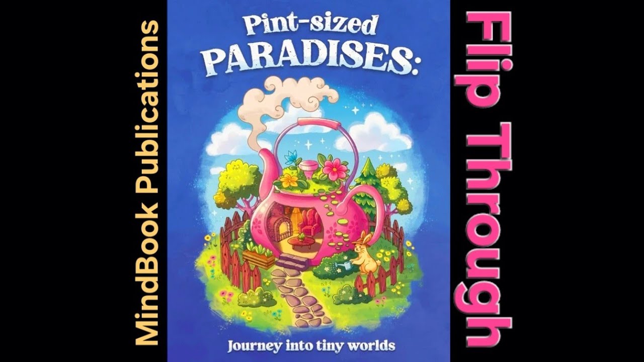 Pint Sized Paradises Journey into Tiny Worlds Coloring Book by MindBook Publications Flip Through