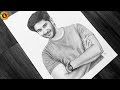 Pencil drawing video of Dulquer Salmaan | Speed Drawing |Dev Realistic Sketch