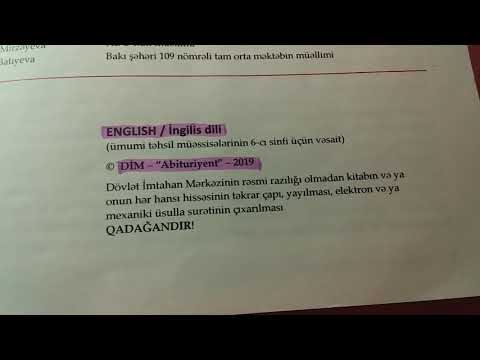 Ingilis dili 6 sinif Dim testi cavablar| Unit 7 aciq suallar| Variant A