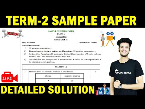 Class 10 Science Term 2 Sample paper Detailed solutions |CBSE Class 10  Term 2Science Sample Paper |