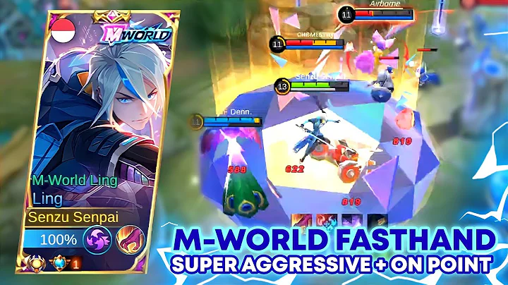 LING FASTHAND SUPPER AGGRESSIVE KILL | M-World Skin Hard To See The Sword? Mobile Legends