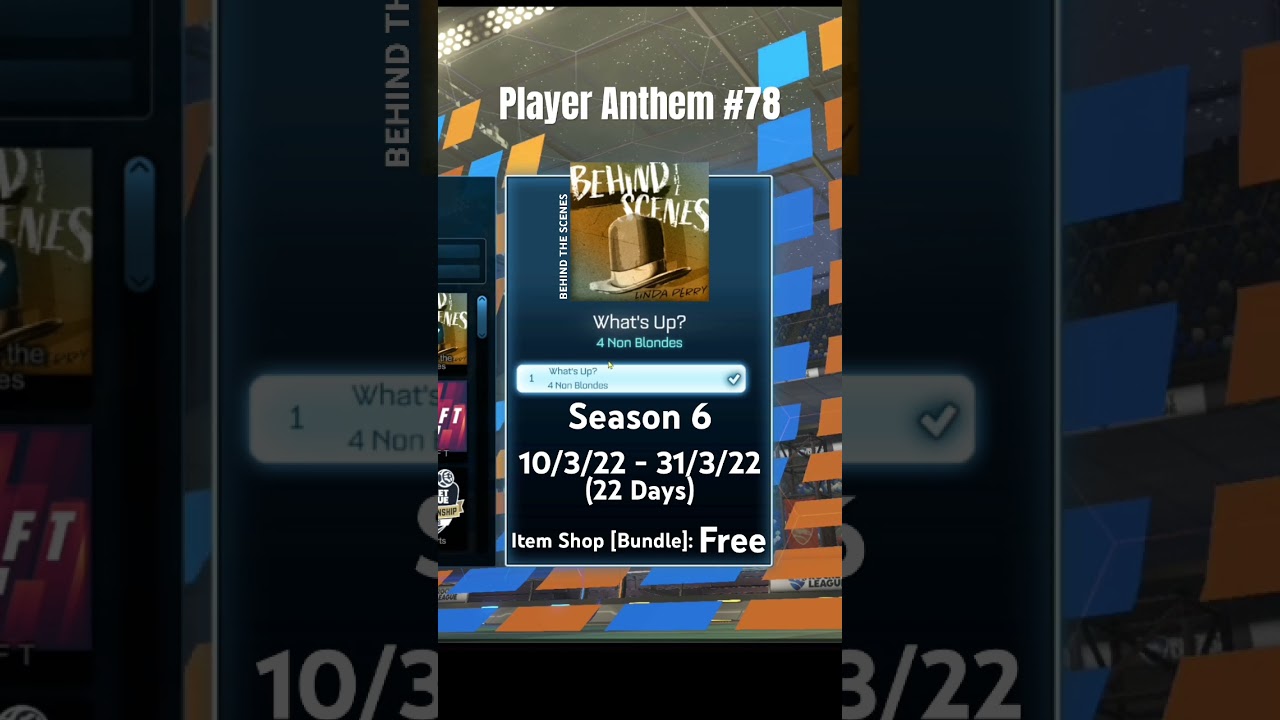 *What's Up?*  Player Anthem Rocket League 