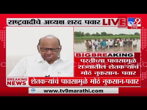 Sharad Pawar | नुकसानग्रस्त शेतकऱ्यांना मदतीची गरज : शरद पवार-tv9