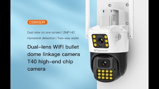 Have you used dual lens dual screen surveillance?VStarcam  dual view pan tilt camera CS663DR