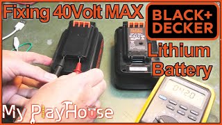 FIXED !! 2 Black + Decker 40V Max Lithium Battery - 1424