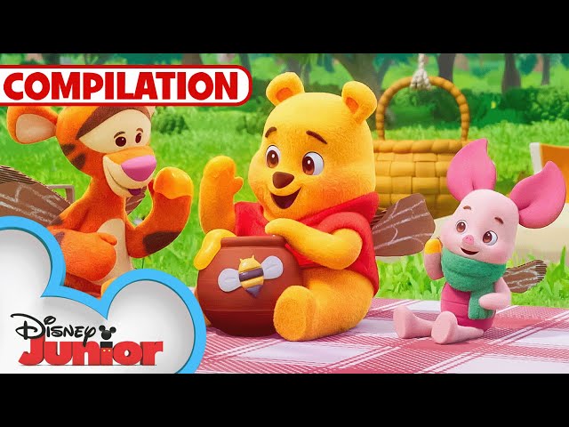 Playdate with Winnie the Pooh Shorts 🍯💛 | Compilation | @disneyjunior class=