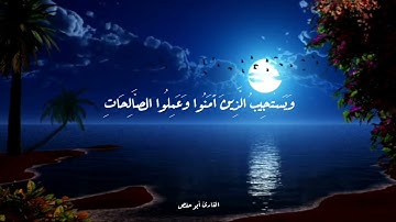 القارئ أبو حفص ﴿وَهُوَ الَّذِي يَقْبَلُ التَّوْبَةَ عَنْ عِبَادِهِ وَيَعْفُو عَنِ السَّيِّئَاتِ