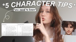 5 CHARACTER TIPS to create the *PERFECT* character your readers will love 👩🏻‍💻 👀 (from scratch)