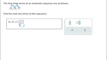 Finding the next terms of an arithmetic sequence with whole numbers (ALEKS examples)