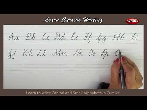 Video: Paano ako magsusulat ng cursive letter?