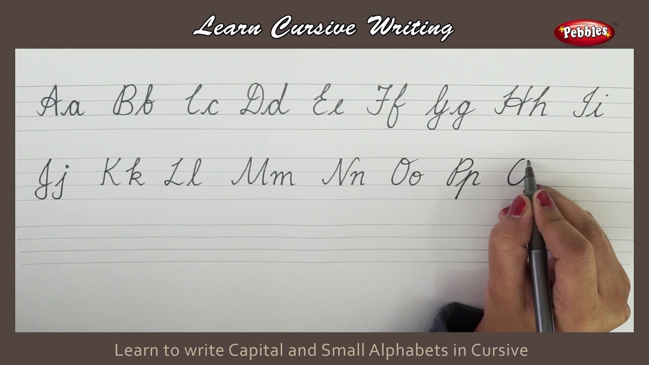 Cursive Writing | Writing Capital and Small Alphabets in Cursive | Alphabets in Cursive Letters