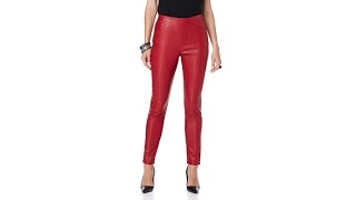 Sunny Designs Espresso 72 in. TV Console DG2 by Diane Gilman Luxe Faux Leather Stretch Jegging