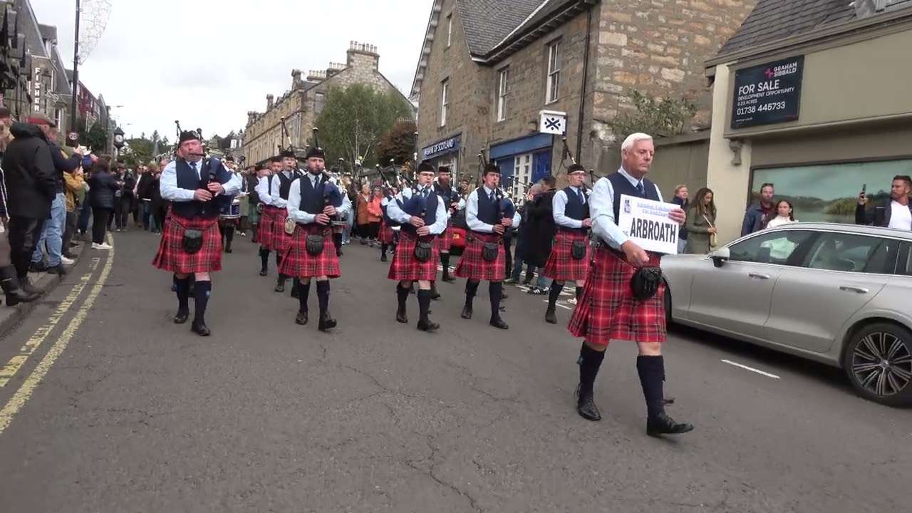 Arbroath Pipe Band @ Pitlochry Highland Games Street Parade 2025 