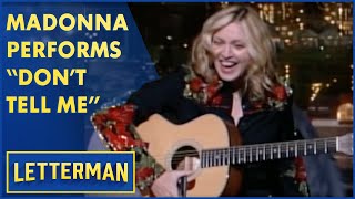 Madonna Performs "Don't Tell Me" | Letterman