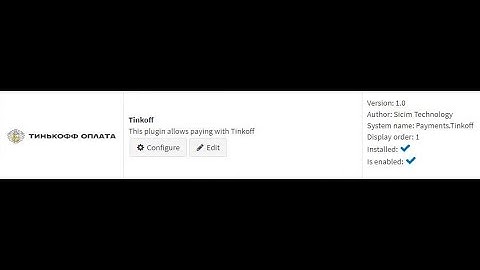 Payment Plugin (Tinkoff) for Nopcommerce Installation