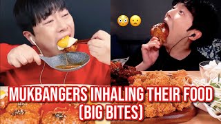mukbangers INHALING their food (big bites)
