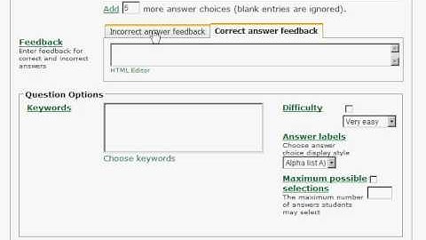 Creating Assessments in ANGEL (Part 3 of 8) - Adding Multiple Select Questions