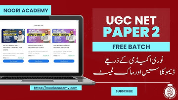 UGC NET Free Courses on Noori Academy Application || Lectures + Test + Syllabus