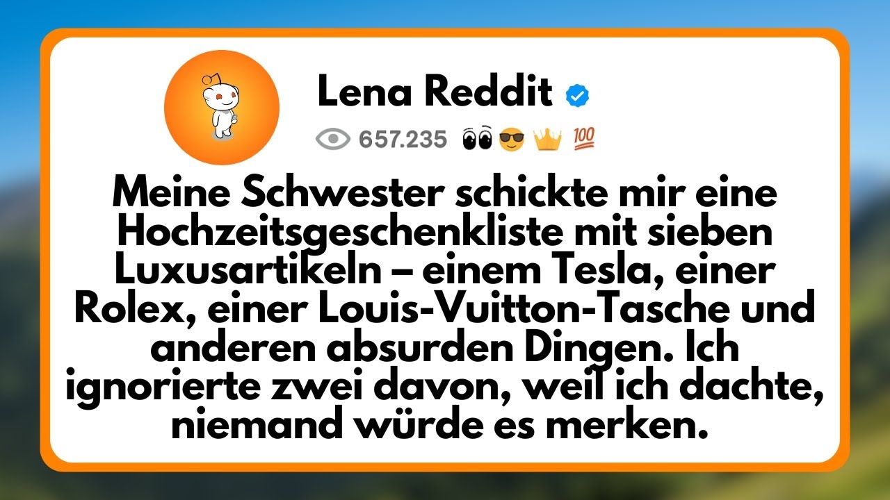 Moje sestra mi poslala seznam svatebních darů – tesla, rolexka, kabelka od Louise Vuittona. Odškrtla jsem dva levnější dárky s tím, že si nikdo ničeho nevšimne. O deset minut později mi přišla...