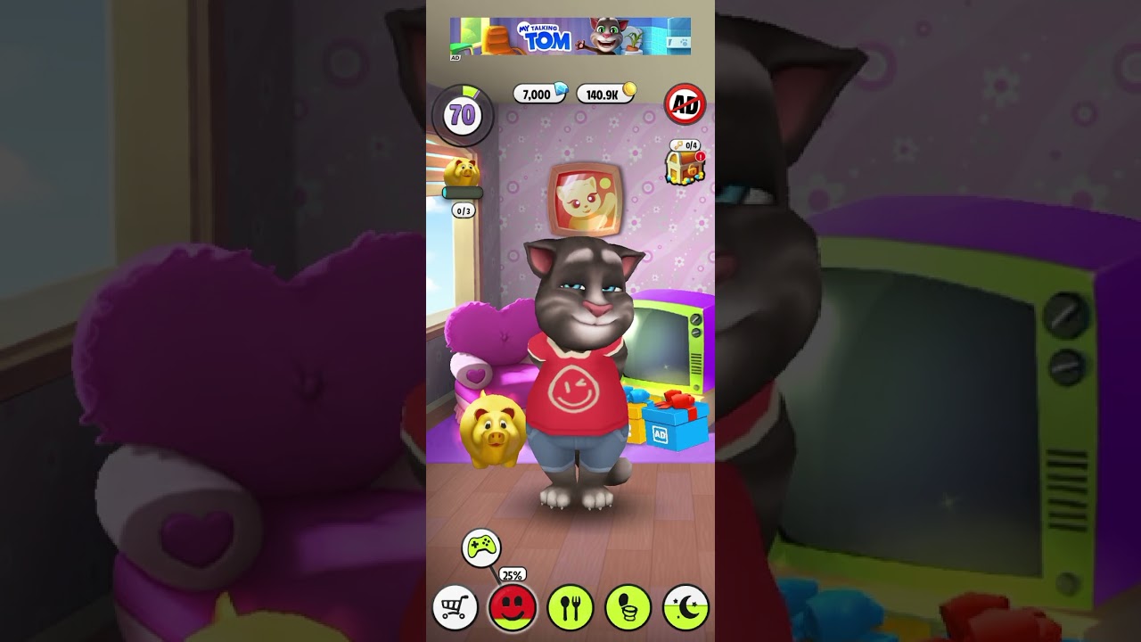 Talking Tom 😺 fun 😊 birthday party 🎉🎇 level 70 completed ✔️ new android version..071... Game play 