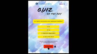 Comment ur answer #python #pythonprogramming #shorts #datascience #quiz #machinelearning Wealth