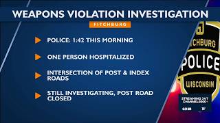 Person hurt after weapons violation in Fitchburg, portion of Post Road closed