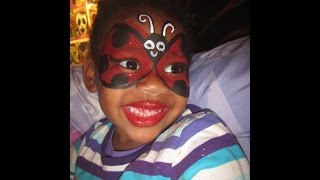 ladybug face painting easy