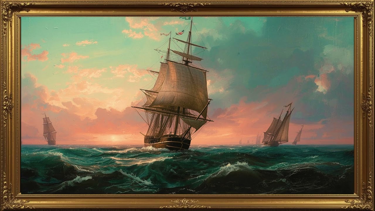Sailing Ship at Sea  | TV Frame art | Screensaver