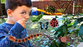 BUGS FOR KIDS! Learn Insects Names with Caleb \& Mommy! BUGS and CRAWLY THINGS