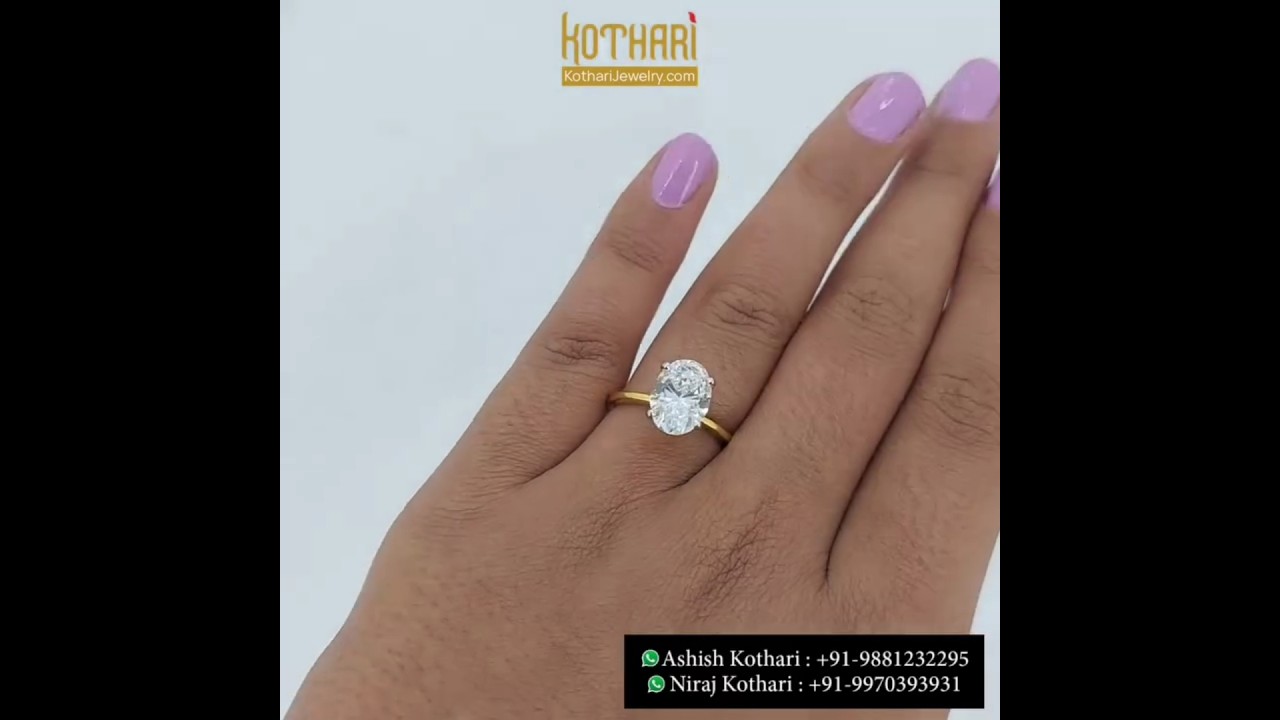Lab Grown Diamond - IGI Certified - Diamond Ring ( 2.00 ct Oval Shape Diamond ) || KothariJewelryUSA