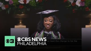 CBS News Philadelphia scholarship winner speaks at graduation from Temple's Klein College