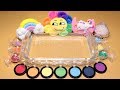 Color Series Season4 Mixing "RAINBOW"Makeup,Parts,glitter Into Clear Slime! "RAINBOW slime"